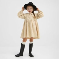 Платье Kaftan, размер 86/92, бежевый