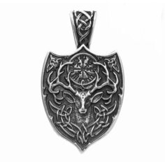 Славянский оберег, колье, длина 60 см, черный, серебряный, серый Reniva