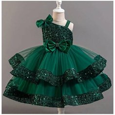 Платье, размер 110, зелёный Max Garment