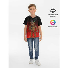 Футболка Lacotton.ru хлопковая детская FNAF FREDDY, размер 140, мультиколор