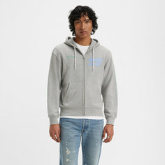 Толстовка Levis Men Relaxed Graphic Zip Up Hoodie, размер M, , gray Levis®