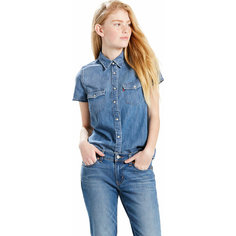 Рубашка Levis Women Larissa Short Sleeve Western Shirt, размер XS, cиний Levis®