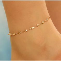 Браслет на ногу, длина 28 см, 1 шт., золото Accessories Shop 17th