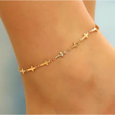 Браслет на ногу, длина 28 см, 1 шт., золотой Accessories Shop 17th