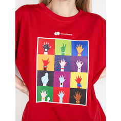Футболка DonorSearch DonorSearch, 1 шт., размер Оверсайз, красный