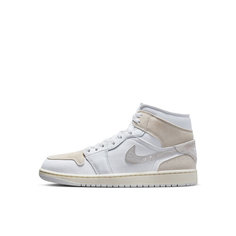Кроссовки Jordan Air Jordan 1 Mid SE Craft, размер 7,5 US, белый/бежевый