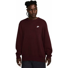Свитер NIKE Club Crew-Neck Sweater, размер L, , бордовый