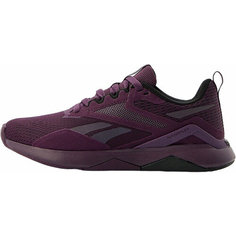 Кроссовки Reebok Nanoflex Training 2 W, полнота F (EU)/ на среднюю стопу, размер 5 US, белый, черный, фиолетовый