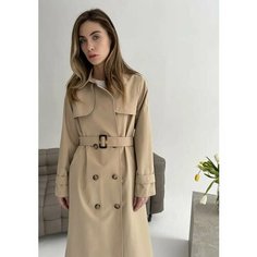 Тренчкот MY ATELIER DRESS, размер ONESIZE, песочный