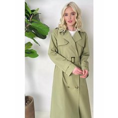 Тренчкот MY ATELIER DRESS, размер ONESIZE, оливковый