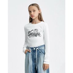 Лонгслив Gloria Jeans, размер 12-14л/158-164, белый