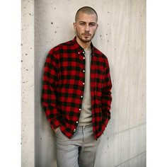 Рубашка Street Soul, размер 175 L, красный, черный