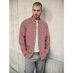 Рубашка Street Soul, размер 175 L, белый, бордовый