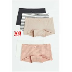 Трусы H&M, размер 1,5-2 года, розовый, серый, белый