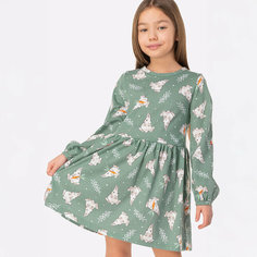 Платье Happyfox Для девочек, размер 116, зеленый