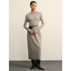 Платье Zarina, размер 2XS (RU 40), серо-бежевый