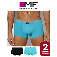Трусы MARK FORMELLE Нижнее белье, комплект из 2 шт., размер 90-100, бирюзовый, черный