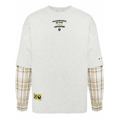 Футболка AAPE BY A BATHING APE Moonface, размер S, серый