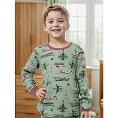 Пижама , размер 5, зеленый Kidbliss