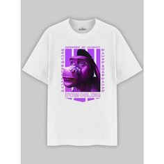 Футболка ALCRAFT GOSLING collection, размер XL, белый, черный, розовый, фиолетовый, фуксия
