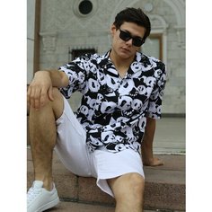 Рубашка MARITAL Арабески морей, размер XL, белый, черный