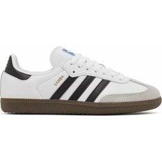 Кроссовки adidas Adidas Samba OG Cloud White Core Black, полнота D, размер 40.5EU, белый