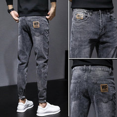 Джинсы , размер 34/36, серый Royal Pants