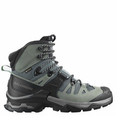 Ботинки хайкеры Salomon Quest 4 Gtx W, размер 7, зеленый/серый