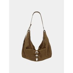 Сумка хобо MARGESHERWOOD Belted Hobo, фактура зернистая, матовая, chestnut