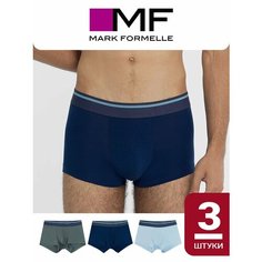Трусы MARK FORMELLE нижнее белье, комплект из 3 шт., размер 94-104, синий, зеленый, голубой