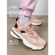 Кроссовки STROBBS, полнота 6 (RU)/ на среднюю стопу, размер 37, розовый