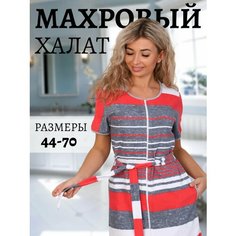 Халат Dvigenie, размер 62, коралловый