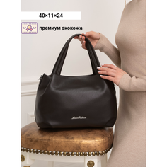 Сумка Anna Fashion, фактура гладкая, кофе