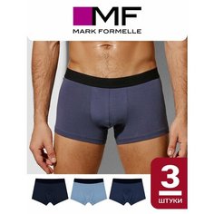 Трусы MARK FORMELLE 411124-3, комплект из 3 шт., размер 86-96, голубой, синий