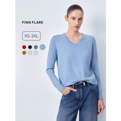 Джемпер FINN FLARE Лонгслив, размер XS(164-84-90), , голубой