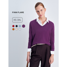 Джемпер FINN FLARE Лонгслив, размер XS(164-84-90), , сливовый