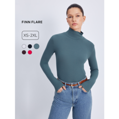 Футболка FINN FLARE лонгслив с длинным рукавом, размер S(170-88-94), темно-зеленый