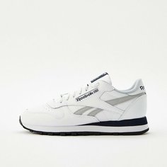 Кроссовки Reebok Classic Leather, полнота 10 (RU)/ на широкую стопу, размер 11.5US, белый
