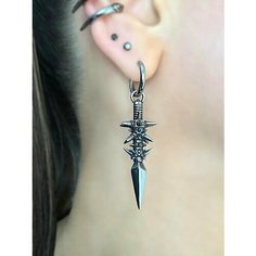 Серьги-трансформеры Starfallshop, славянский оберег, размер 56 мм, серебро