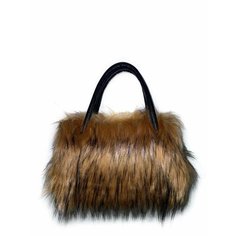 Сумка багет , фактура бархатистая, коричневый Без бренда