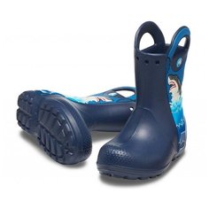 Сапоги Crocs Fun Lab Shark Patch Rain Boot, размер C7, желтый