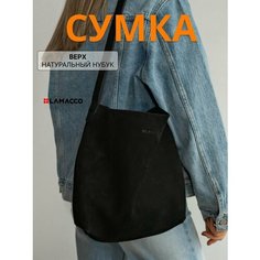 Сумка шоппер LAMACCO, фактура матовая, черный