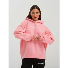 Худи размер oversize, , розовый Cat & Rabbit