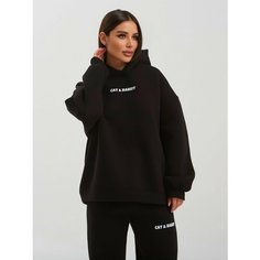 Худи размер oversize, , черный, Черный Cat & Rabbit