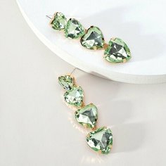 Серьги, искусственный камень, кристалл, размер 20 мм Fashion