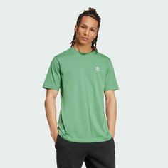 Футболка adidas Originals Trefoil Essentials, размер M INT, зеленый