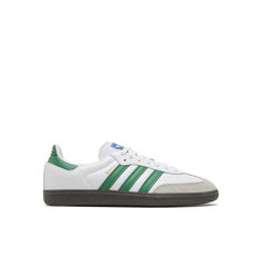 Кроссовки adidas Originals Samba OG, размер 5 UK, белый/зеленый