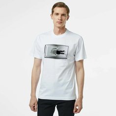 Футболка LACOSTE, размер T7, белый/белый