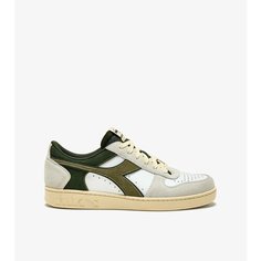Кеды Diadora Осень-зима 2024, размер 8.5, белый, хаки, серый
