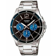 Наручные часы CASIO, серебряный, черный